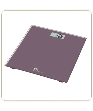 Pese-personne électronique - LITTLE BALANCE - 160 kg max - plateau verre trempé - couleur prune