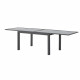 Table de  jardin extensible rectangulaire - Structure aluminium - Plateau verre trempé fixé par ventouses - L 135-270 x H 75 …