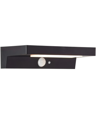 Applique extérieure - BRILLIANT - BARKER - LED et solaire - Détecteur de mouvement - Plastique - 4 W - Noir