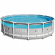 Kit piscine tubulaire ronde CLEARVIEW -  Structure métal - Epurateur+Echelle de sécurité+Bâche+Tapis - 4,27 x 1,07m