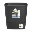 ELHO - Pot de fleurs  -  Greensense Aqua Care Carré 30 - Gris Charbon - Intérieur/extérieur - Ø 29.5 x H 30.2 cm