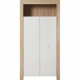 Chambre bébé trio PIA - Lit 70x140 cm + Commode a langer 2 portes + Armoire 2 portes - Décor chene sonoma et blanc mat - TREN…