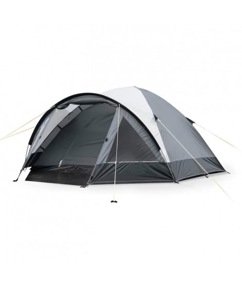 Tente de camping a arceaux - 4 places - KAMPA - Brighton 4 - Gris et noir