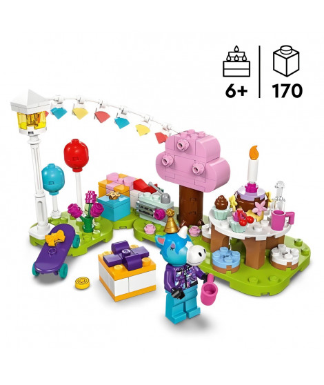 LEGO Animal Crossing 77046 Goûter d'Anniversaire de Lico, Jouet de Construction Créatif
