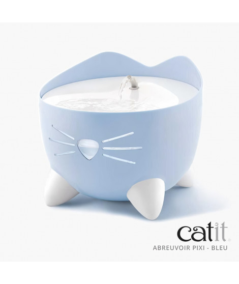 CAT IT Fontaine a eau automatique pour chat - 2,5 L - Bleu