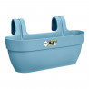 ELHO - Pot de fleurs -  Vibia Campana Easy Hanger Large - Bleu Vintage - Balcon extérieur - L 24.1 x W 46 x H 26.5 cm