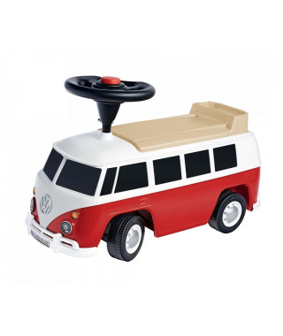 Smoby - Porteur Volkswagen Van Rouge - Coffre de rangement + Volant directionnel - 26L x 30l x 60H - Dés 18 mois