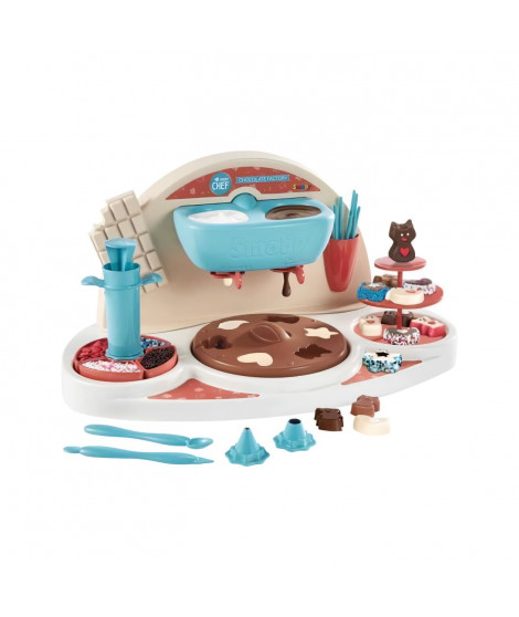 Smoby Chef Chocolat Factory - Atelier chocolat + Livre de recettes - Atelier de cuisine - Nombreux moules et accessoires - Dé…