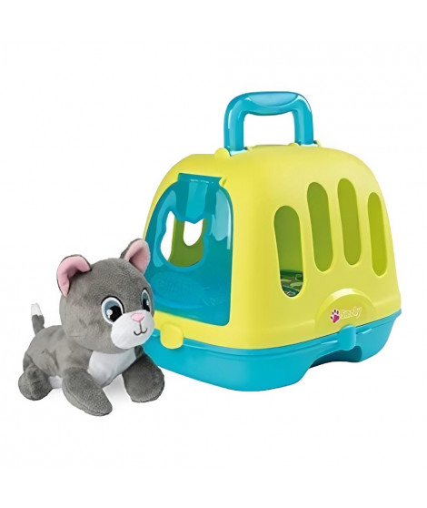 Smoby - Malette Vétérinaire - Peluche chaton incluse avece effte sonore - Nombreux accessoires - Fabriqué en France