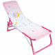 FUN HOUSE Licorne Chaise longue transat - Pliable - 112 x 40 x 40 cm - Pour enfant