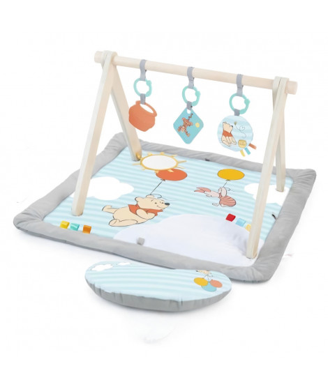 Tapis d'éveil Disney, WINNIE THE POOH - BRIGHT STARTS - Once Upon a Tummy Time - Arc d'activités en bois - Bleu - Nouveau-nés…