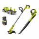 Pack 2 outils Ryobi One + Coupe-bordures + souffleur sans fil RLT1832BL20S-250PK - 2 batteries 18V 5Ah, un chargeur et des gants