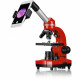 Microscope étudiant BIOLUX SEL - BRESSER JUNIOR - grossissement 40x-1600x - kit d'expérimentation - rouge