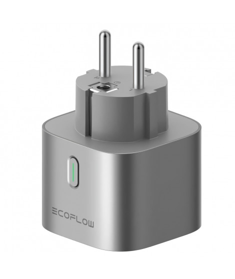 Prise connectée ECOFLOW OB03564 - Prise Wi-Fi compacte - Gris