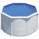 GRE - Kit Piscine hors sol acier ronde blanche - Fidji - Ø260 x 122 cm (Livrée avec une échelle de sécurité et un filtre a sa…