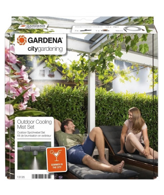 GARDENA Kit brumisateur pour terrasses et balcons  Installation facile  Débit max 13l/h  Kit complet pret a l'emploi  (13…