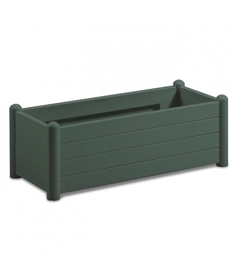 STEFANPLAST Bac a fleurs rectangulaire - Finition en bois - 100x43xH35cm - 80L - Vert foncé