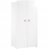 BABY PRICE New Basic Armoire Chambre Bébé 2 Portes - Boutons Coeur Rose