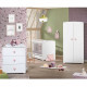 BABY PRICE New Basic Armoire Chambre Bébé 2 Portes - Boutons Coeur Rose