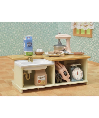 SYLVANIAN FAMILIES - 5442 - Le meuble de cuisine et accessoires - les meubles