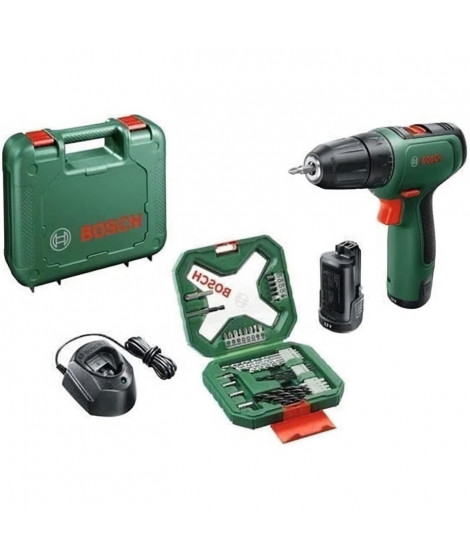 Perceuse visseuse Bosch EasyDrill 1200 avec 2 batteries, 1 chargeur, une mallette avec embouts