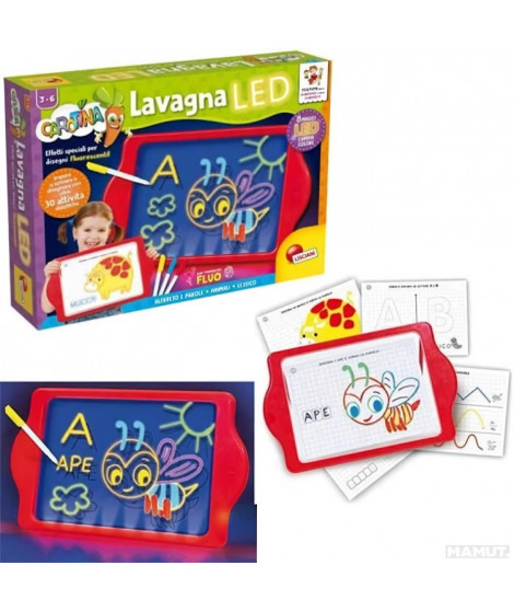 Tableau lumineux pour dessiner et compter - LISCIANI - Feutres FLUO inclus