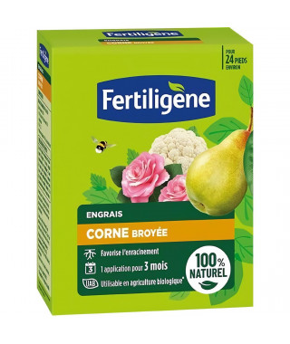 Engrais corne broyée UAB FERTILIGENE - FCOR12 - 1,2 kg - Pour l'enracinement -1 application pour 3 mois