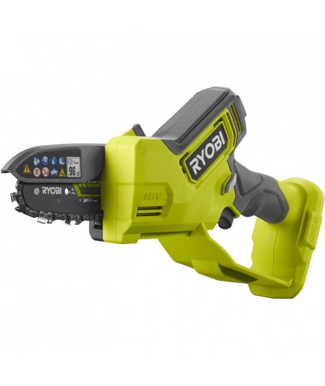 Élagueur a main 18 V - RYOBI - Brushless / moteur sans charbons - Guide 10 cm - 6 m/s - Tendeur sans outil