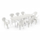 Table a rallonge - ARETA - LIPARI 2 - 180 x 250 x 90 cm - Blanc