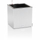 Pot de fleur LECHUZA Canto Stone Cube 30 - kit complet LED, blanc quartz