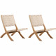 Lot de 2 Fauteuils bas de jardin VERONE ecru