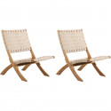 Lot de 2 Fauteuils bas de jardin VERONE ecru