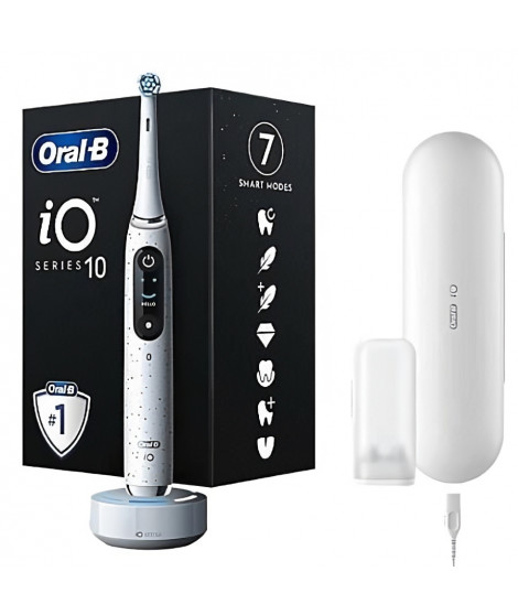 Brosse a dents électrique - ORAL-B - iO10 Stardust White - Oscillo-rotations - A batterie