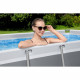 BESTWAY Piscine hors sol Power Steel 412 x 201 x 122 cm, filtre a cartouche, échelle, diffuseur Chemconnect