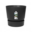 ELHO Greenville Pot de fleurs rond 55 - Noir - Ø 55 x H 50 cm - extérieur - 100% recyclé
