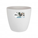 ELHO Brussels Pot de fleurs rond Roues 47 - Blanc - Ø 47 x H 44 cm - intérieur - 100% recyclé