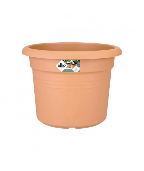 Elho Bac a fleurs Green Basics Cilinder 65 - Marron - Ø 64 x H 49 cm - extérieur - 100% recyclé