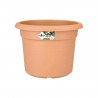 Elho Bac a fleurs Green Basics Cilinder 65 - Marron - Ø 64 x H 49 cm - extérieur - 100% recyclé