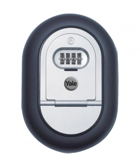 Boîte a clés sécurisée a code programmable 4 chiffres - YALE - Y500 - Résistant aux intempéries et aux effractions - Gris/Noir