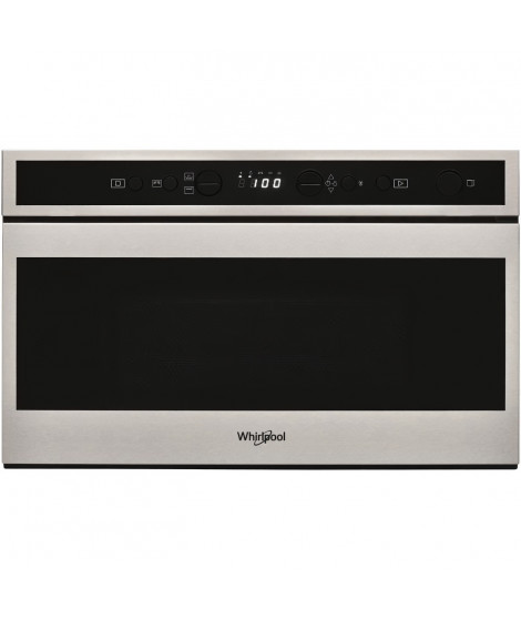 Micro-ondes encastrable - WHIRLPOOL W6MN840 - Gris et noir - 22 L -  750 W - Gril 700 W - Inox anti-traces