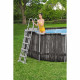 Kit Piscine hors sol tubulaire BESTWAY - Power Steel - 732 x 366 x 132 cm - Ovale (Inclus épurateur a Cartouche + échelle + …