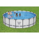 Kit Piscine hors sol tubulaire BESTWAY - Steel Pro Max - 549 x 132 cm - Rectangulaire (Inclus filtre a cartouche + échelle + …