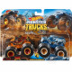 HOT WHEELS Monster Trucks Méga Roues et Méga Amortisseurs - Double Démolition - 2 Véhicules Échelle 1:64 (modeles aléatoires)