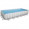 Kit Piscine hors sol tubulaire BESTWAY Power Steel- 732 x 366 x H 132 cm - Rectangulaire (Inclus pompe, échelle, diffuseur, …