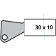 YALE Demi-Cylindre de Serrure - Pour Porte de Garage - 6 Goupilles - 4 Clés - 30 x 10 mm