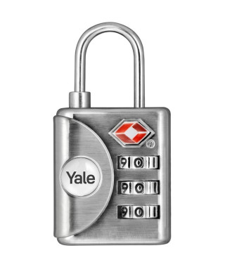 YALE Cadenas TSA a Code Combinaison - Programmable 3 chiffres - Pour Valise et Bagages