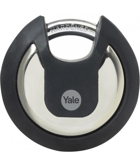 Cadenas a disque inox - YALE - Y130B/70/116/1 - 70 mm - Anse protégée acier cémenté - 3 clés