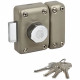 Verrou de porte Bouton/Cylindre - YALE - YV25BT-45 - Protection anti arrachement - 4 clés - Beige