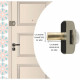 Verrou de porte Bouton/Cylindre - YALE - YV25BT-45 - Protection anti arrachement - 4 clés - Beige