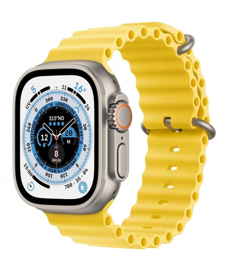 Apple Watch Ultra GPS + Cellular - 49mm - Titanium - Bracelet Yellow Ocean Band